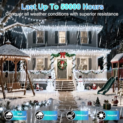750 LED 240FT Christmas String Lights Outdoor, 12 Pro Modes with Timer