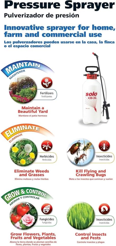 SOLO 430-3G 3-Gallon Handheld Sprayer with Viton® Seals in Key Locations