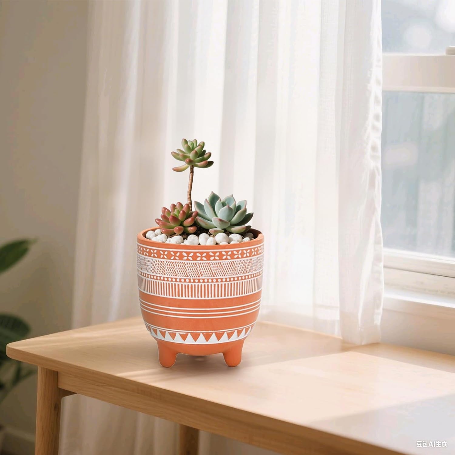 Frcctre 2 Pack Terracotta Pots, 6 Inch Succulent Clay Pottery Plant Pots Cactus Terra Cotta Flower Pot with Drainage