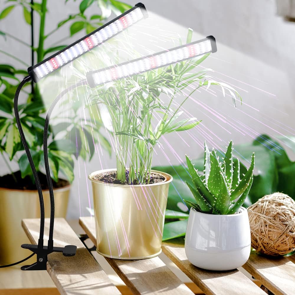 Grow Light 100W 6000K, Super Bright White Desktop Clip Plant Lamp | Desk Lamp for Pot Seedlings Succulents Seeds Indoor
