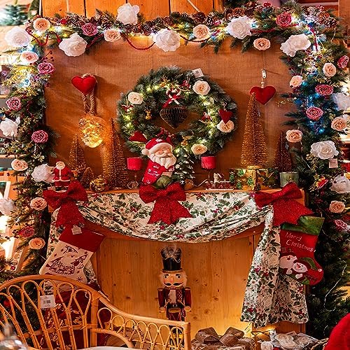 16inch Large Natural Grapevine Wreath Rings Rattan Vine Branch Wreath Hoop for DIY Craft Christmas Easter Holiday Decoration Seasonal Decors (1pcs 40cm/16inch)