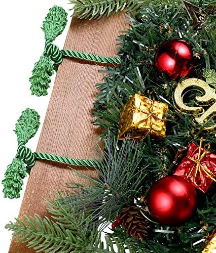 Shappy 6 Pieces Garland Ties for Banister Reusable Green