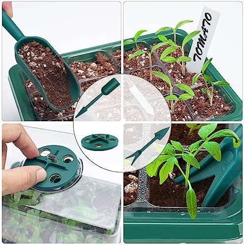Idealife Seed Starter Tray,Plant Propagation Station with Grow Light,2 Pcs