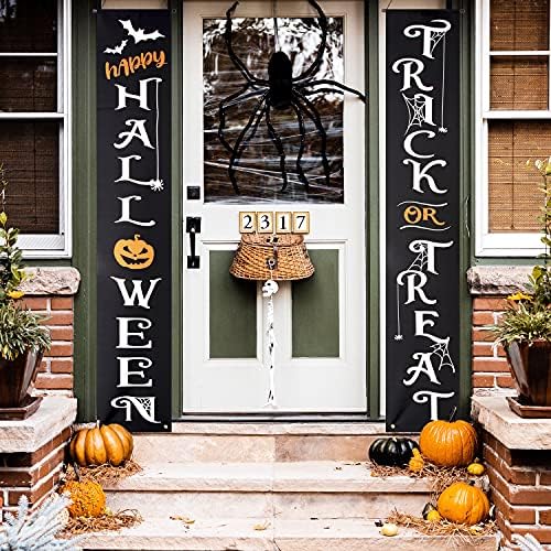 Halloween Porch Banners Trick or Treat Happy Halloween Door Decorations