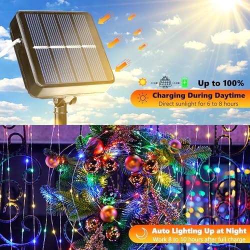 Joomer Solar Fairy Lights, 2-Pack Total 80FT 240LED Lights, Multicolor