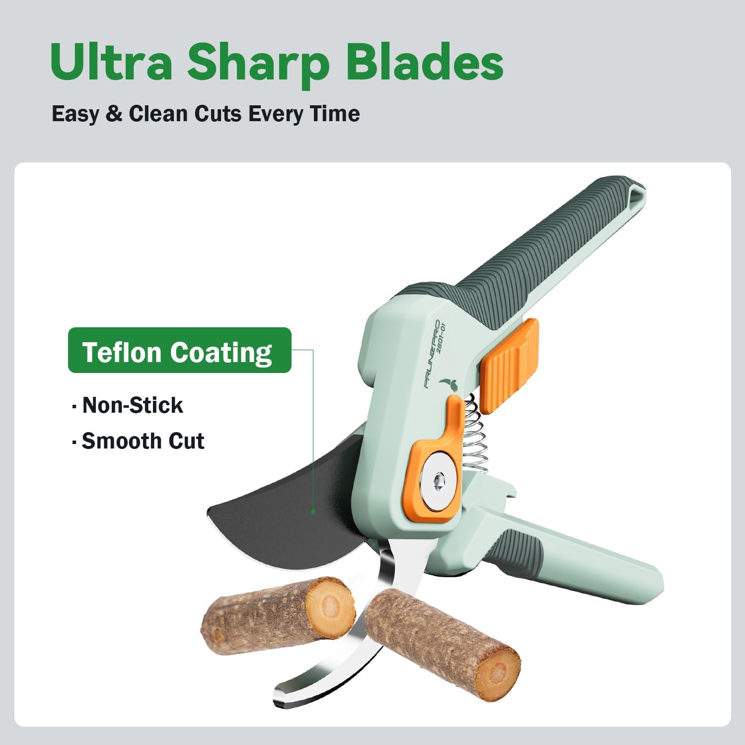PrunePro Pruning Shears Gardening Scissors Set Professional Hand Pruner Sharp Stainless Steel Blade Garden Scissors