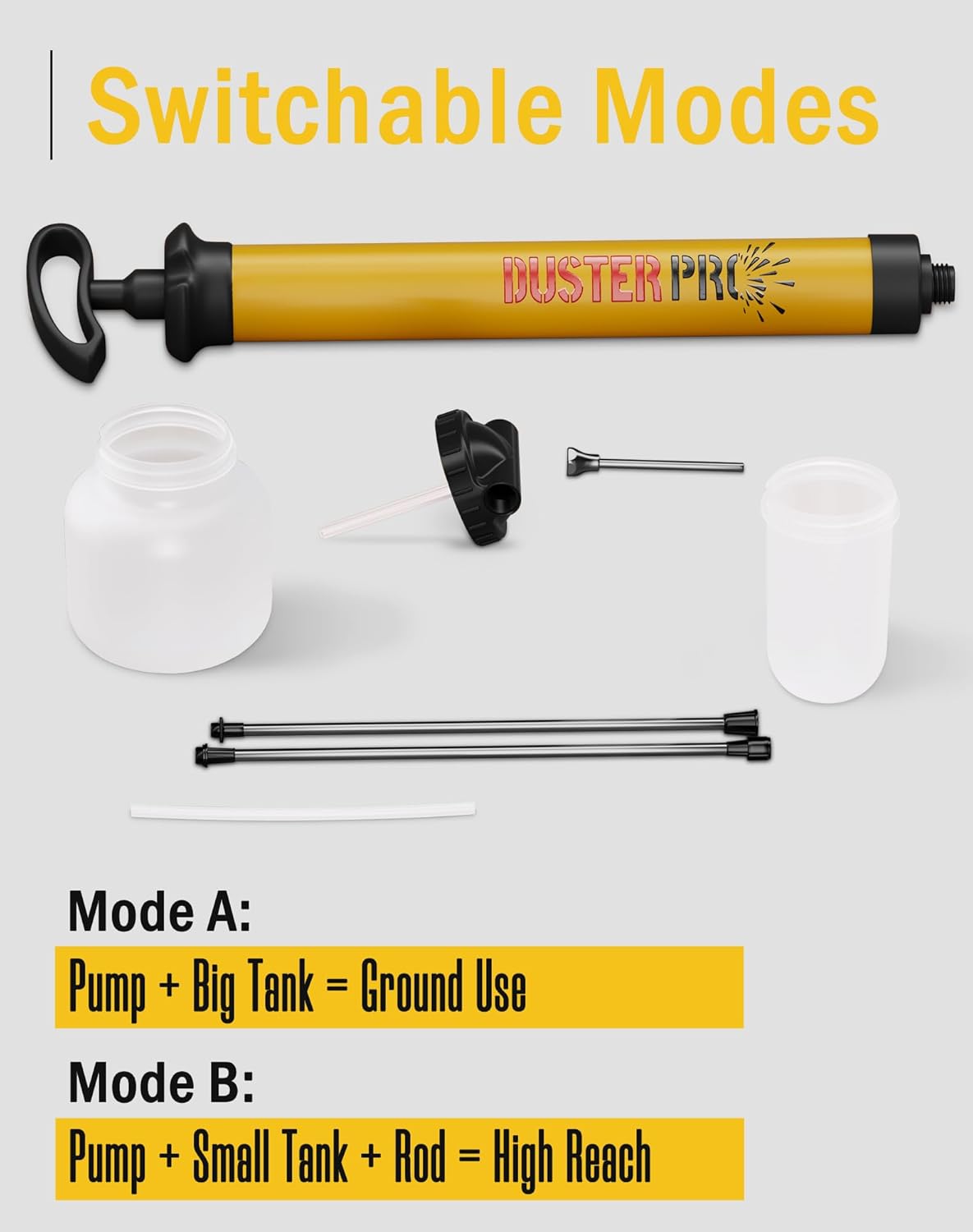 Relime Diatomaceous Earth Cannon Pump Large Capacity Powder Duster 4FT Long | High-Efficiency Dusting•No More Sore