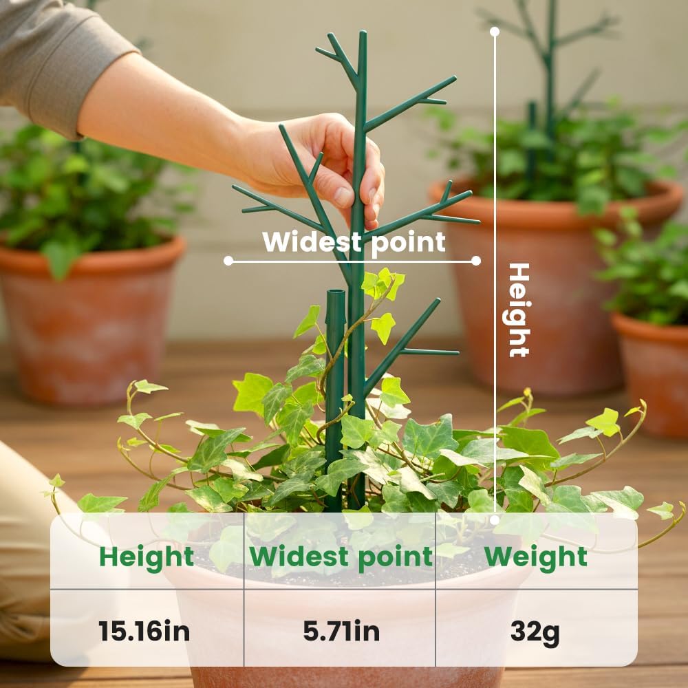 6 Pack Stackable Monstera Plant Support Stakes, Garden Plant Stakes for Indoor and Outdoor Plants, Moss Poles Holder
