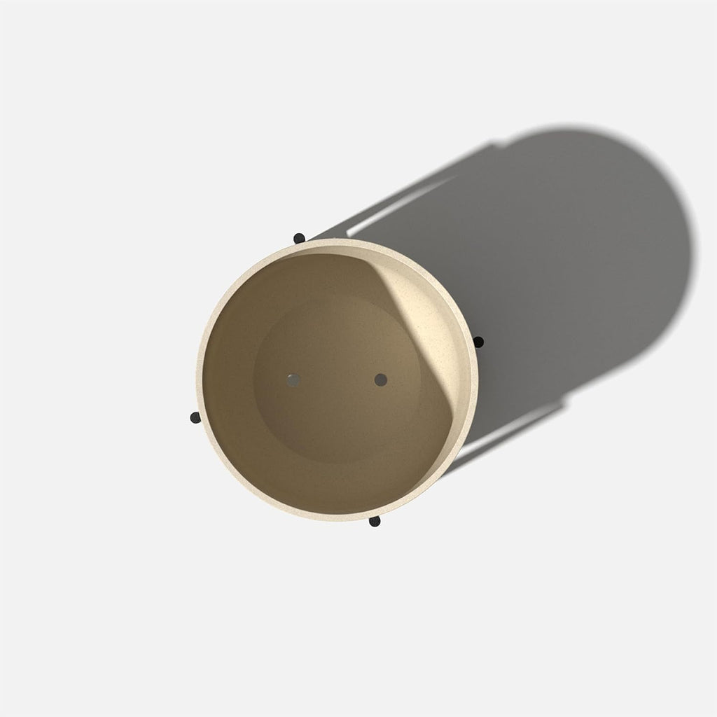 Veradek Mason Series Raised Lima Planter - Round Planter with Stand | Made From a Durable Plastic-Stone Composite &