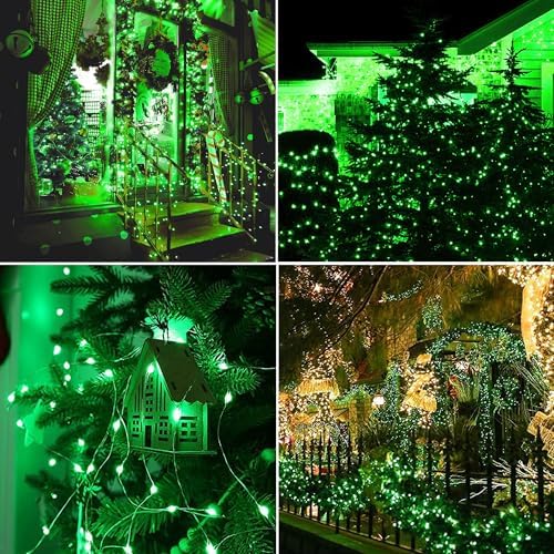 Joomer Solar Fairy Lights, 2-Pack Total 80FT 240LED String Lights, Green