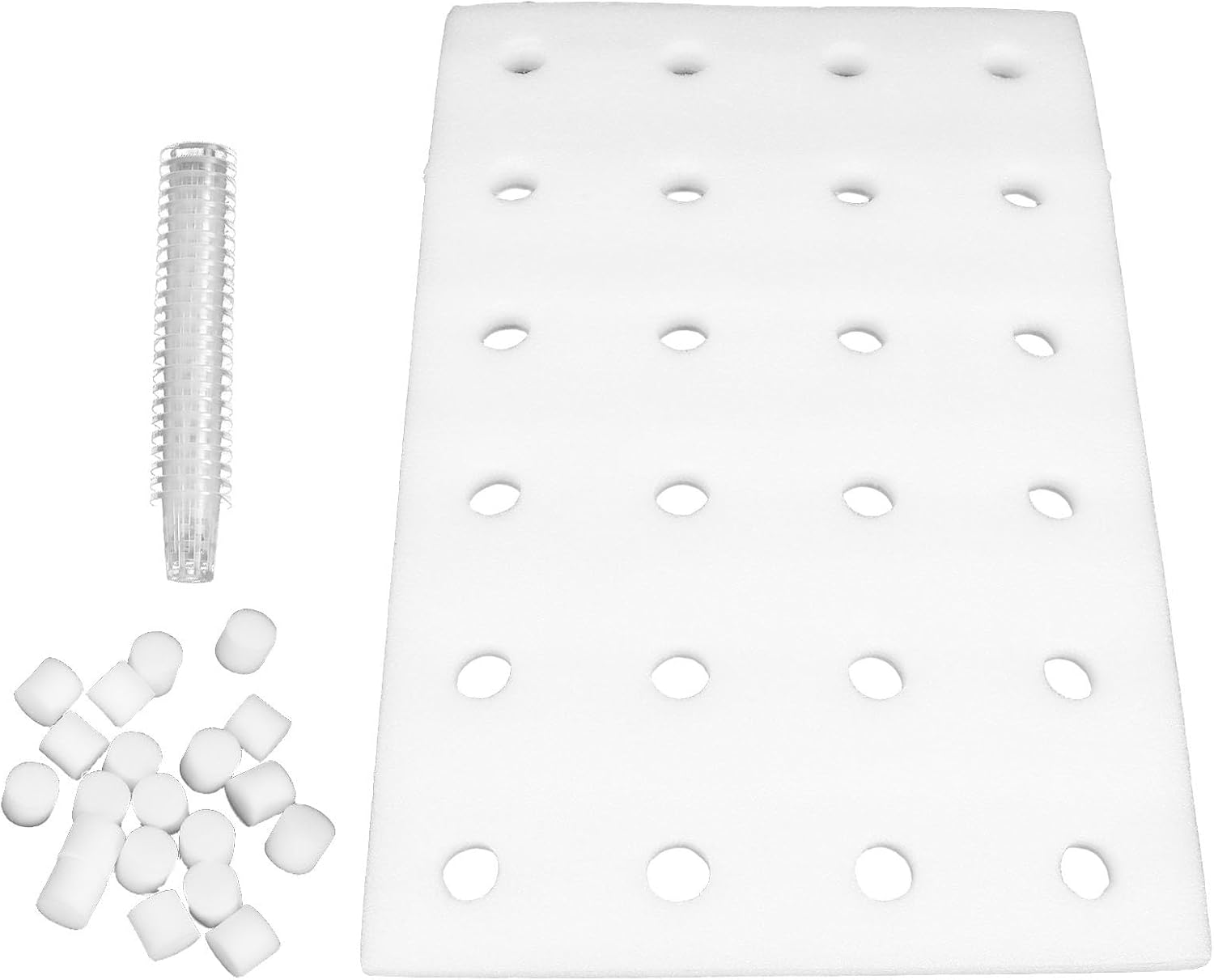 DOITOOL 24 Hydroponic Sponges Planting Tool Planting Tray with 24 Holes Floating Gardening Plate Soilless Cultivation