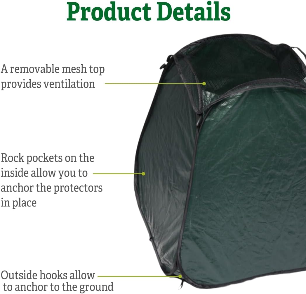 Gardener's Supply Company - Pop-Up Plant Covers Freeze Protection - Easy to Install Outdoor Garden Flowers, Shrub