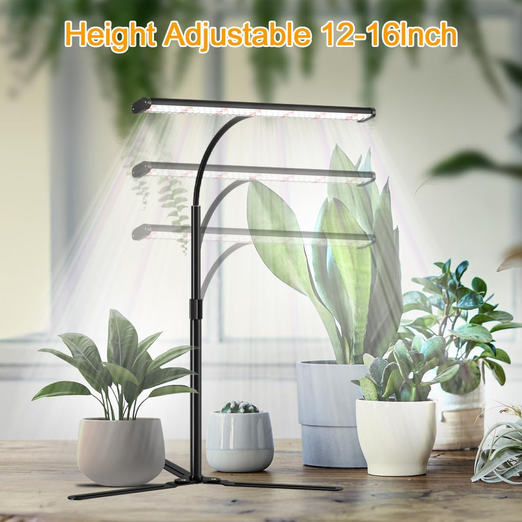 Super-Bright Grow Light for Indoor Plants, 6000K 108LEDs Full Spectrum Plant Lamp with Timer 4/8/12Hrs & Height