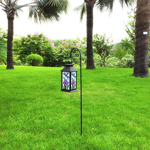 2 Pack Shepherd Hook, Black, 48 Inch, Adjustable Height, 1/2" Thick | Protected by U.S. Patent, Ideal for Hanging Solar