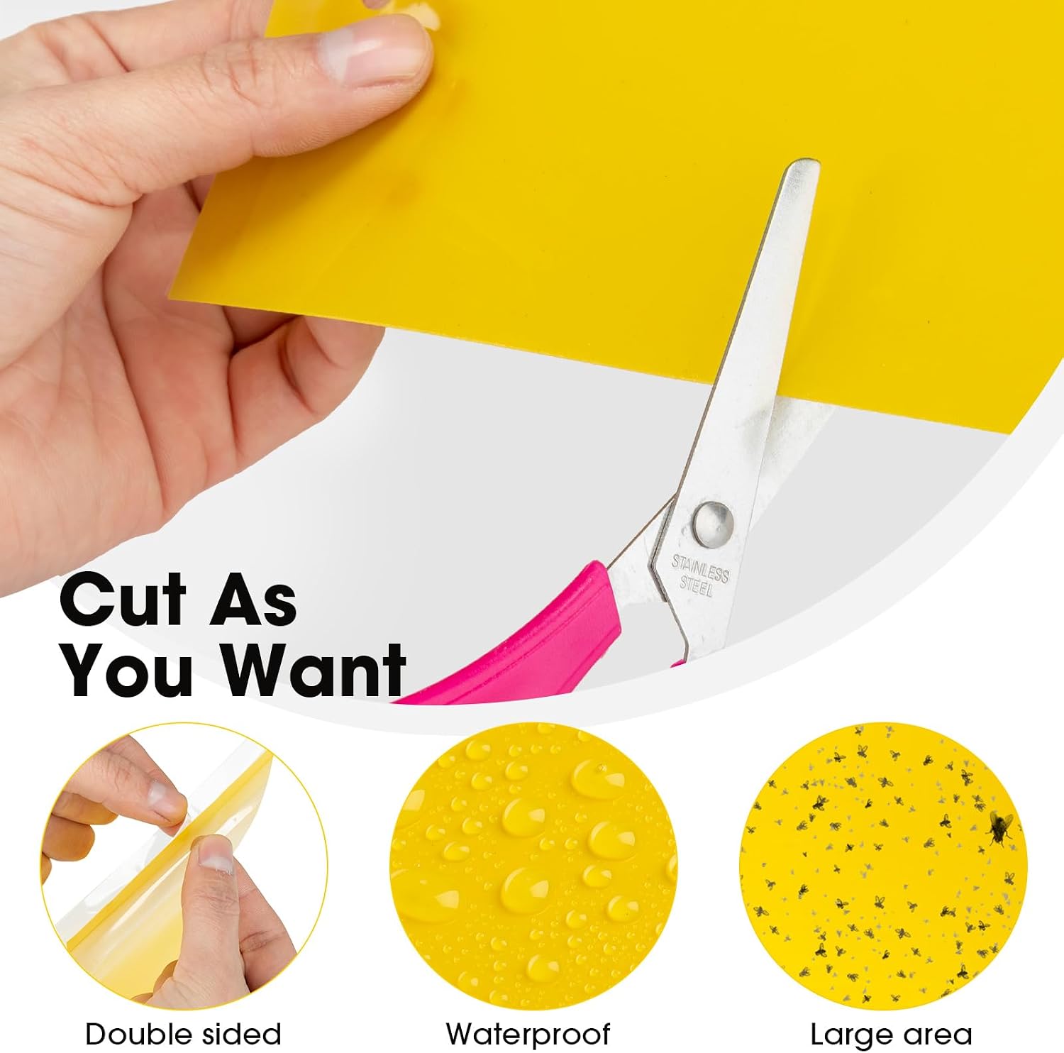 Qualirey 220 Pcs 7.87 x 9.84 Inch Yellow Sticky Traps for Plant Gnats Dual Sided Fruit Fly Sticky Traps for Indoor