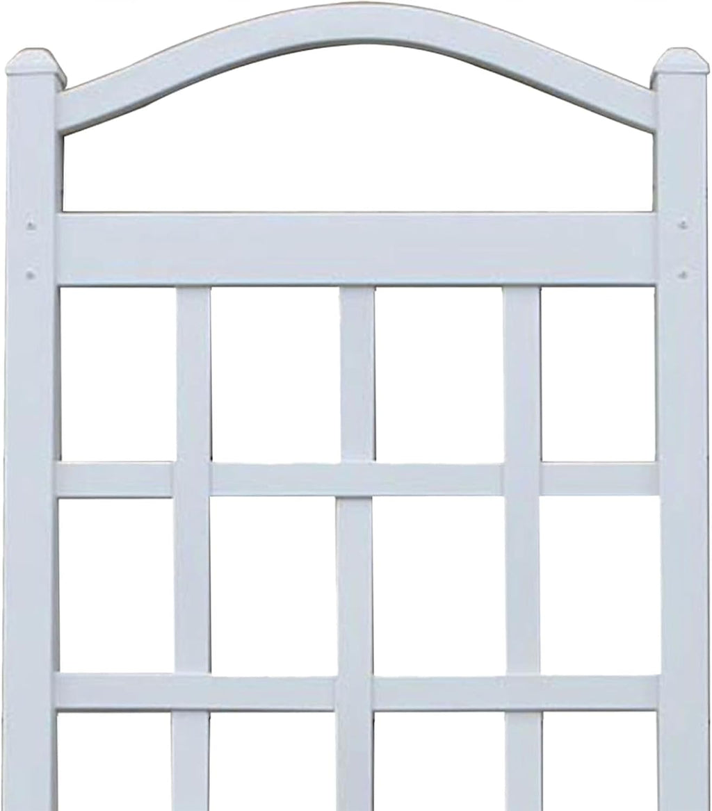 Dura-Trel Cambridge Wall Mounted Garden Vinyl Trellis, 28" x 75", White | Plant Support Frame for Climbing Vines