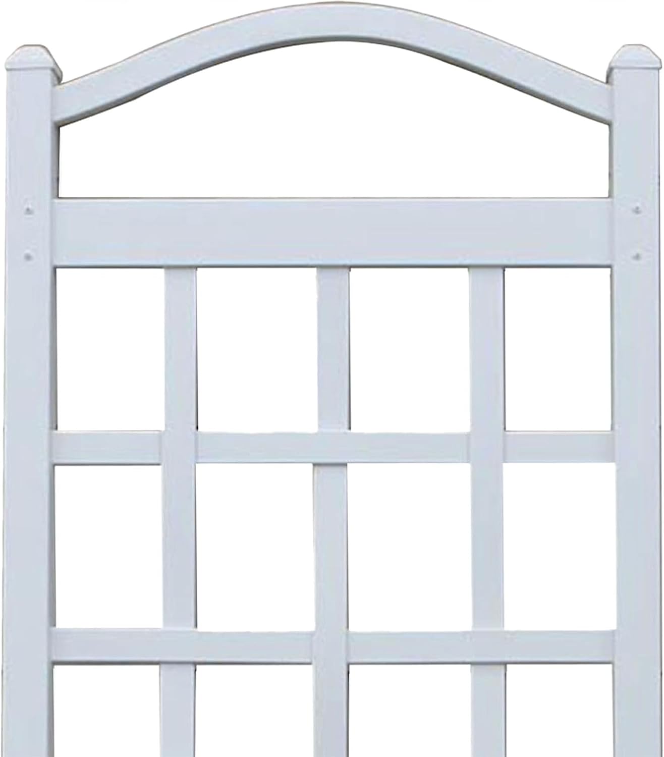 Dura-Trel Cambridge Wall Mounted Garden Vinyl Trellis, 28" x 75", White | Plant Support Frame for Climbing Vines