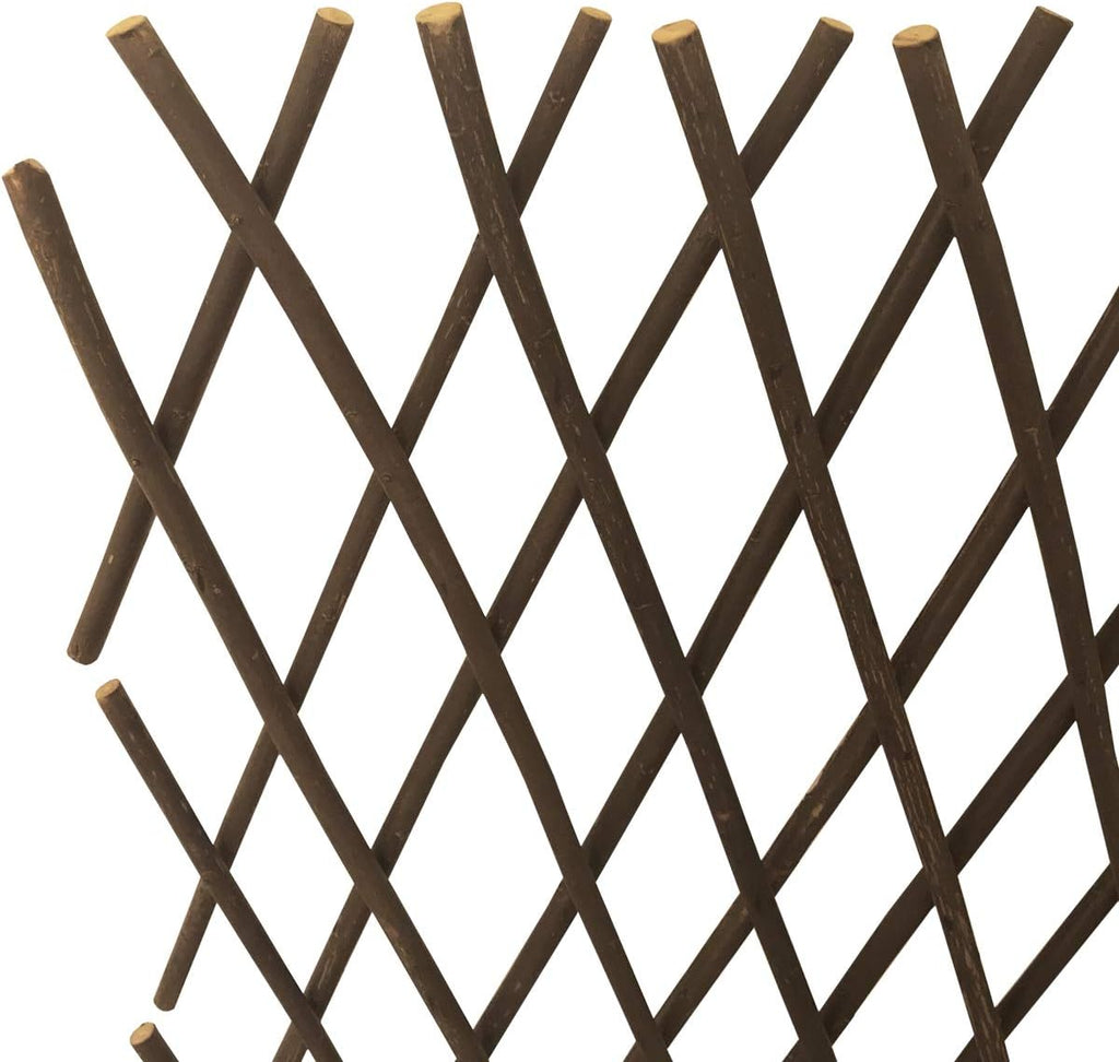 Expandable Willow Trellis for Climbing Plants Outdoors,Nature Garden Fence Lattice Panels for Outside Plant Support for