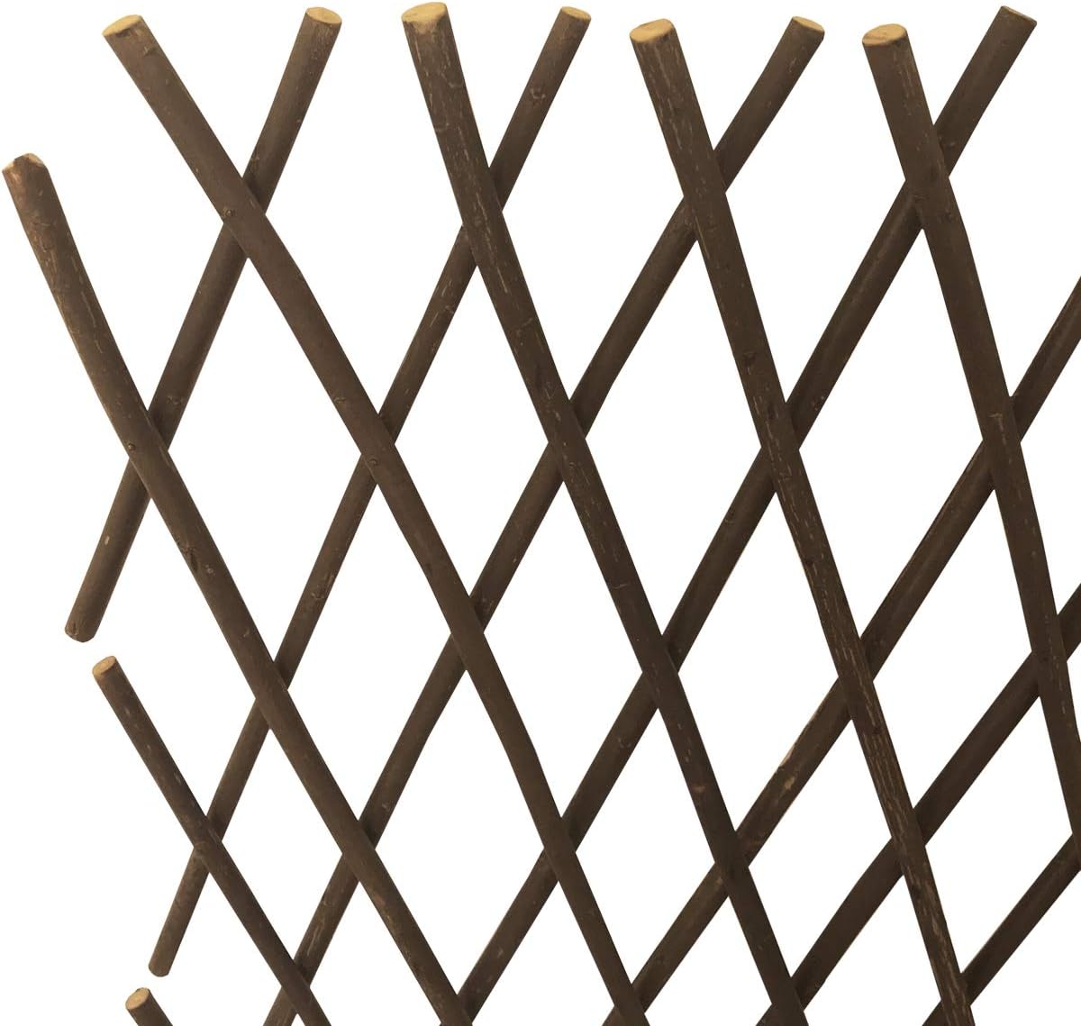 Expandable Willow Trellis for Climbing Plants Outdoors,Nature Garden Fence Lattice Panels for Outside Plant Support for