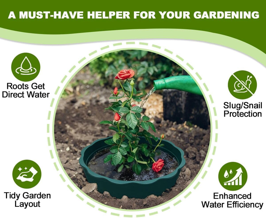 6pcs Planting Grow Rings, 10IN Round Edging Planting Protective Rings for Watering Vegetable, Herb, Flower, Circle