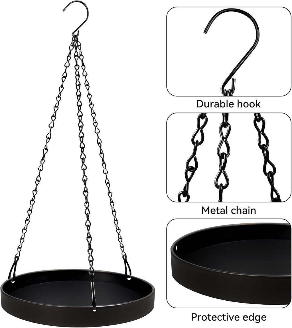 Plant Hanger Indoor, 3 Pack Black Metal Hanging Planters for Indoor Plants | Plant Hangers for Indoor Outdoor Plants