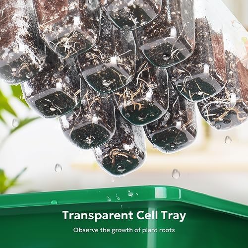 MIXC 10 Pack Seed Starter Tray, 120Cell Stater Kit with Humidity Dome Green