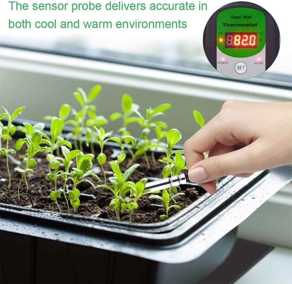 Seedling Heat Mat and Digital Thermostat Combo Set, MET-Certified Plants Heating Mat Warm Hydroponic,Germination