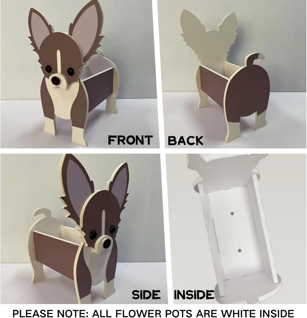 Siberian Husky Dog Planter Pots, Animal Shaped Flower Pot | Large Cute Plant Gift for Women and Pet Lovers, Indoor