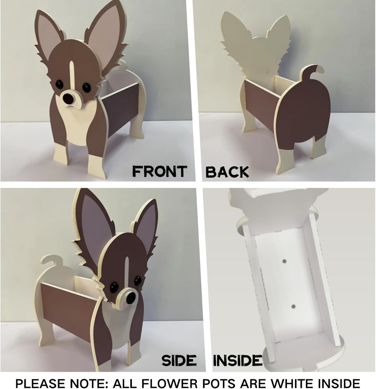 Siberian Husky Dog Planter Pots, Animal Shaped Flower Pot | Large Cute Plant Gift for Women and Pet Lovers, Indoor