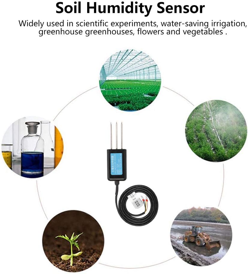 Naroote Soil Moisture Sensor, 0-10V Output Waterproof Greenhouse Soil Moisture Humidity Sensor Tester Meter Soil Test