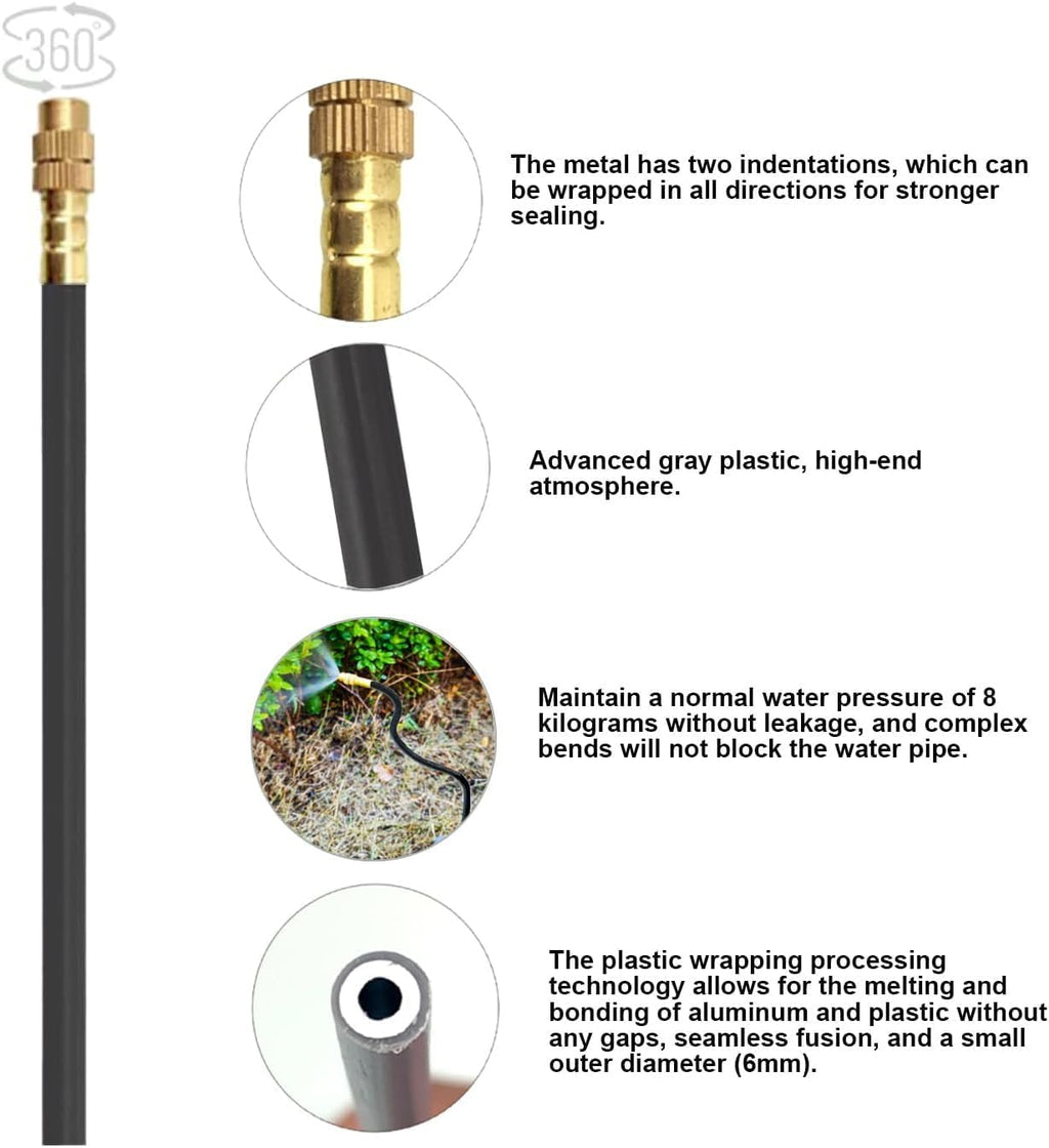 New drip Irrigation kit, Automatic Garden Watering System, Quick Connector and 360-degree Bending Dropper atomizing