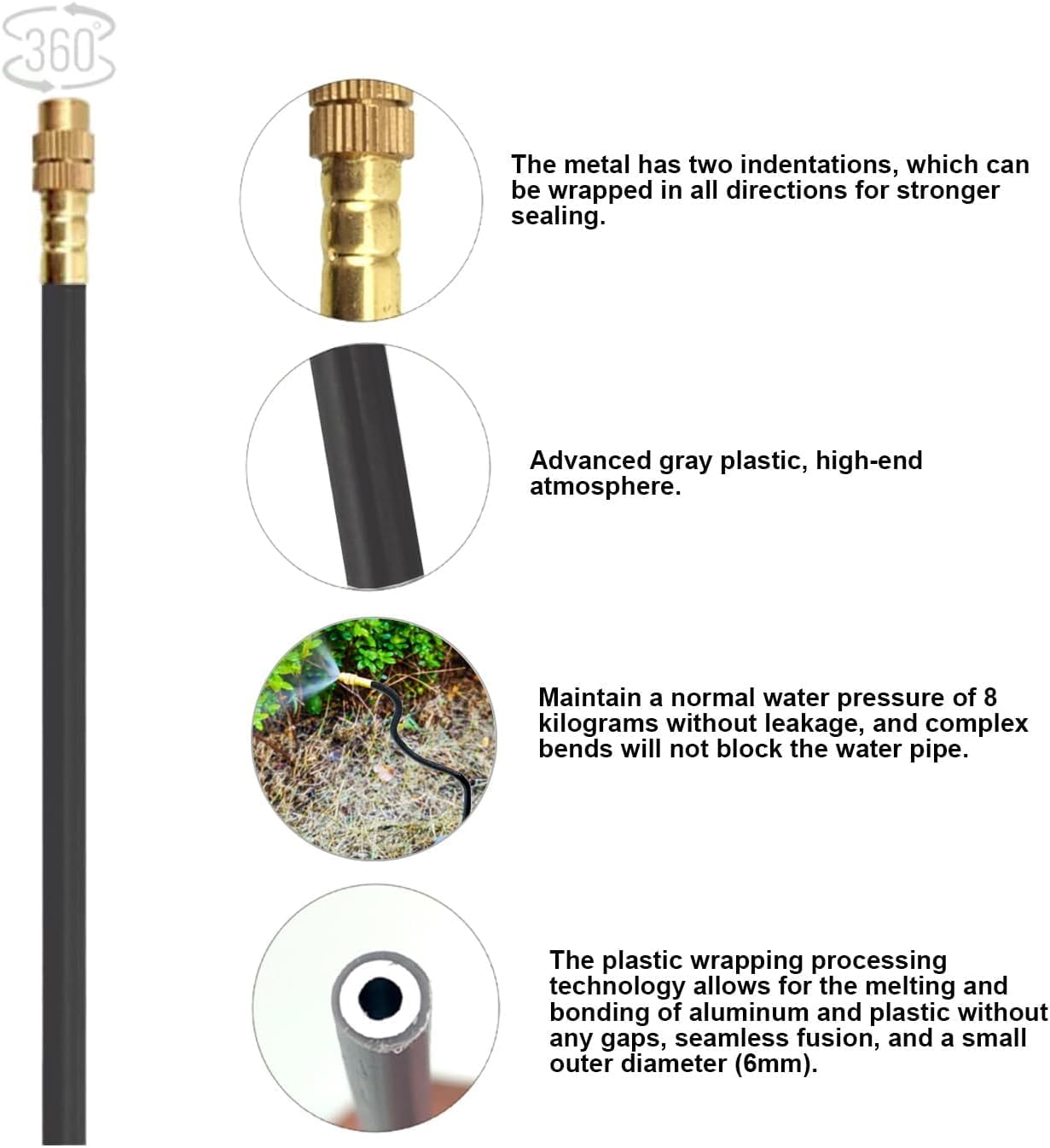 New drip Irrigation kit, Automatic Garden Watering System, Quick Connector and 360-degree Bending Dropper atomizing