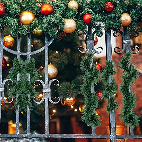 35 Pcs Christmas Garland Ties for Banister 14 Inch Artificial Pine Needles