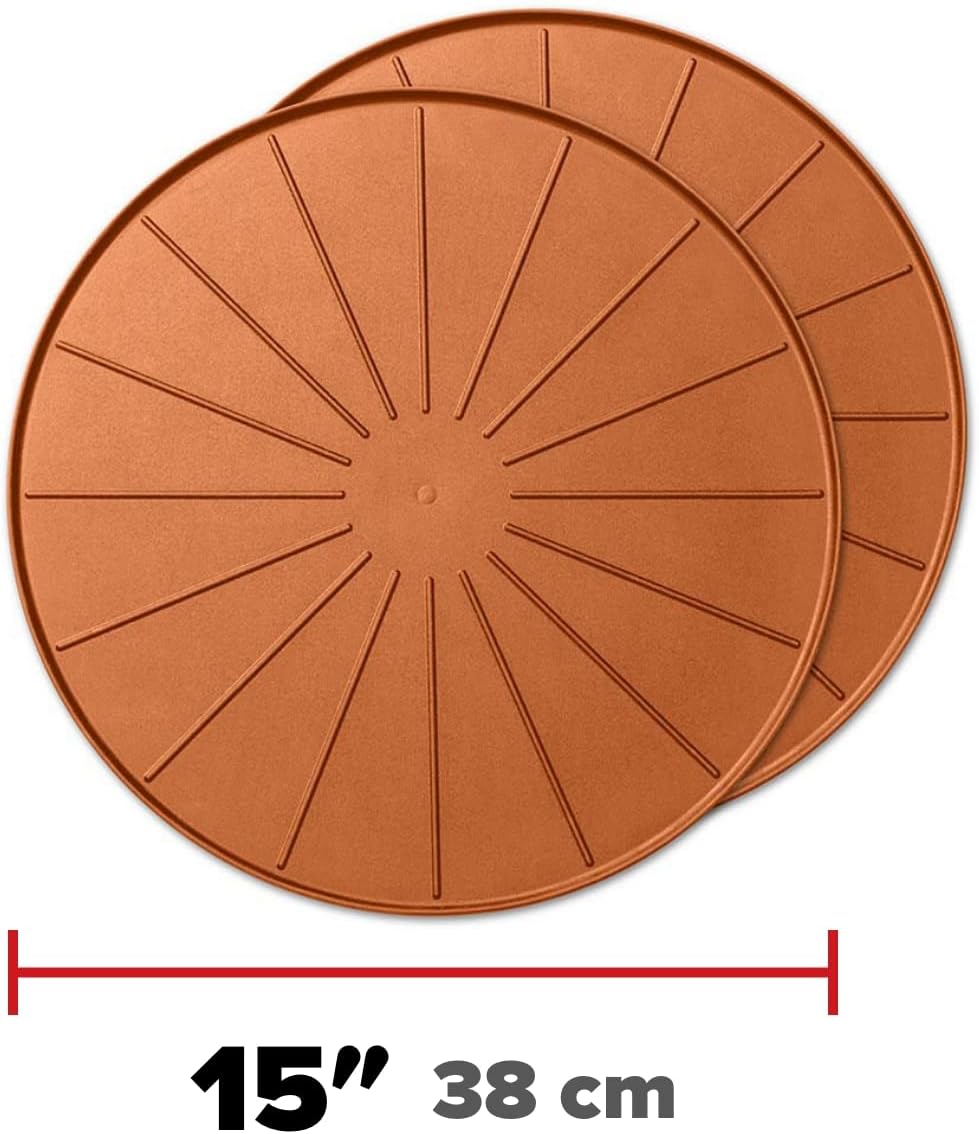 WeatherTech 15" Plant Mats/Coasters - for Floor Protection from Planter Spills, leaks and Soil (8A15CST2PKTC)- Terra