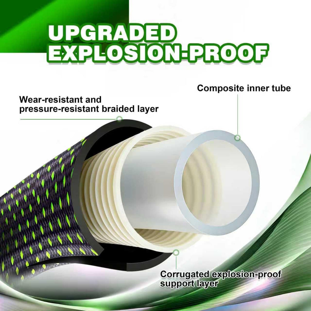 Garden Hose 50ft - Lightweight Water Hose, with 10-Pattern Nozzle, Triple-Layer Construction, All-Weather Hose,Flexible