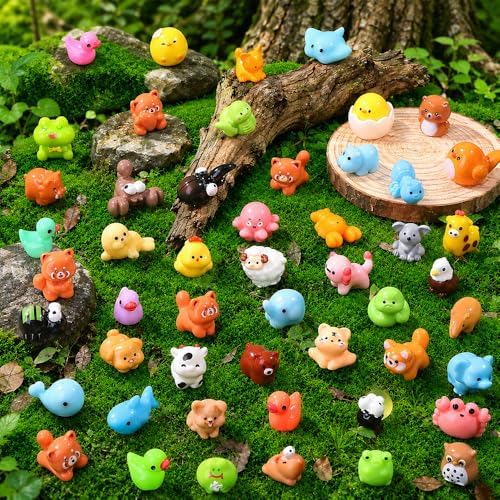 DIYDEC 85pcs Mini Resin Animal Miniature Figures to HideToys