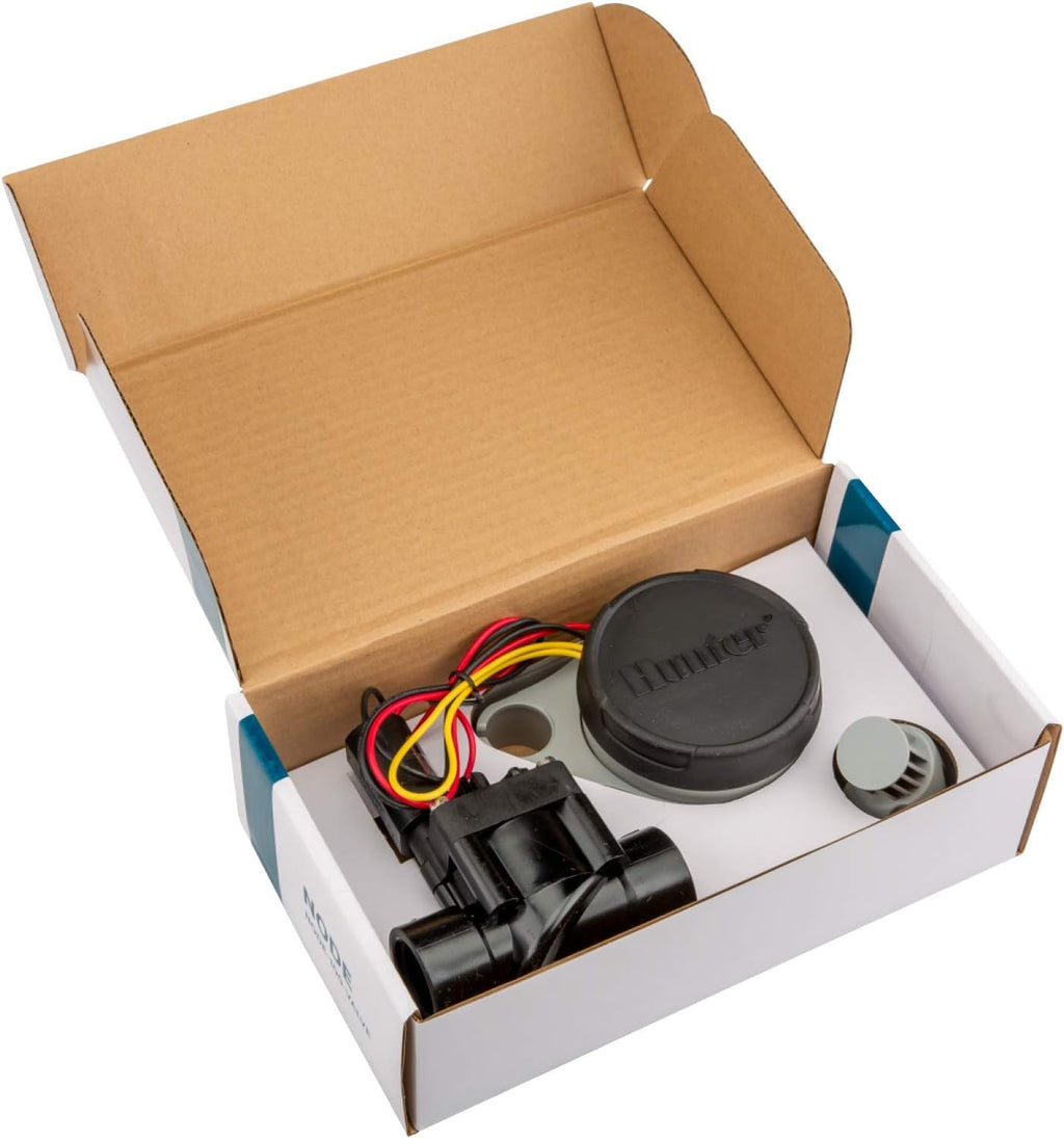 Hunter NODE-100-VALVE Battery Sprinkler Timer, 1 Zone Controller with Valve | 1 station battery irrigation controller