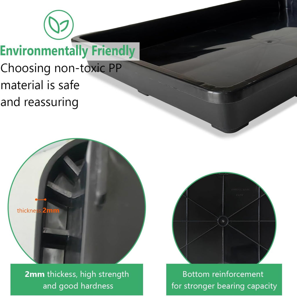 RooTrimmer 5 Pack Nursery Potting Tray, Carrying and Holding Plant Tray for Seeds Starting Pot, Collecting Drainage