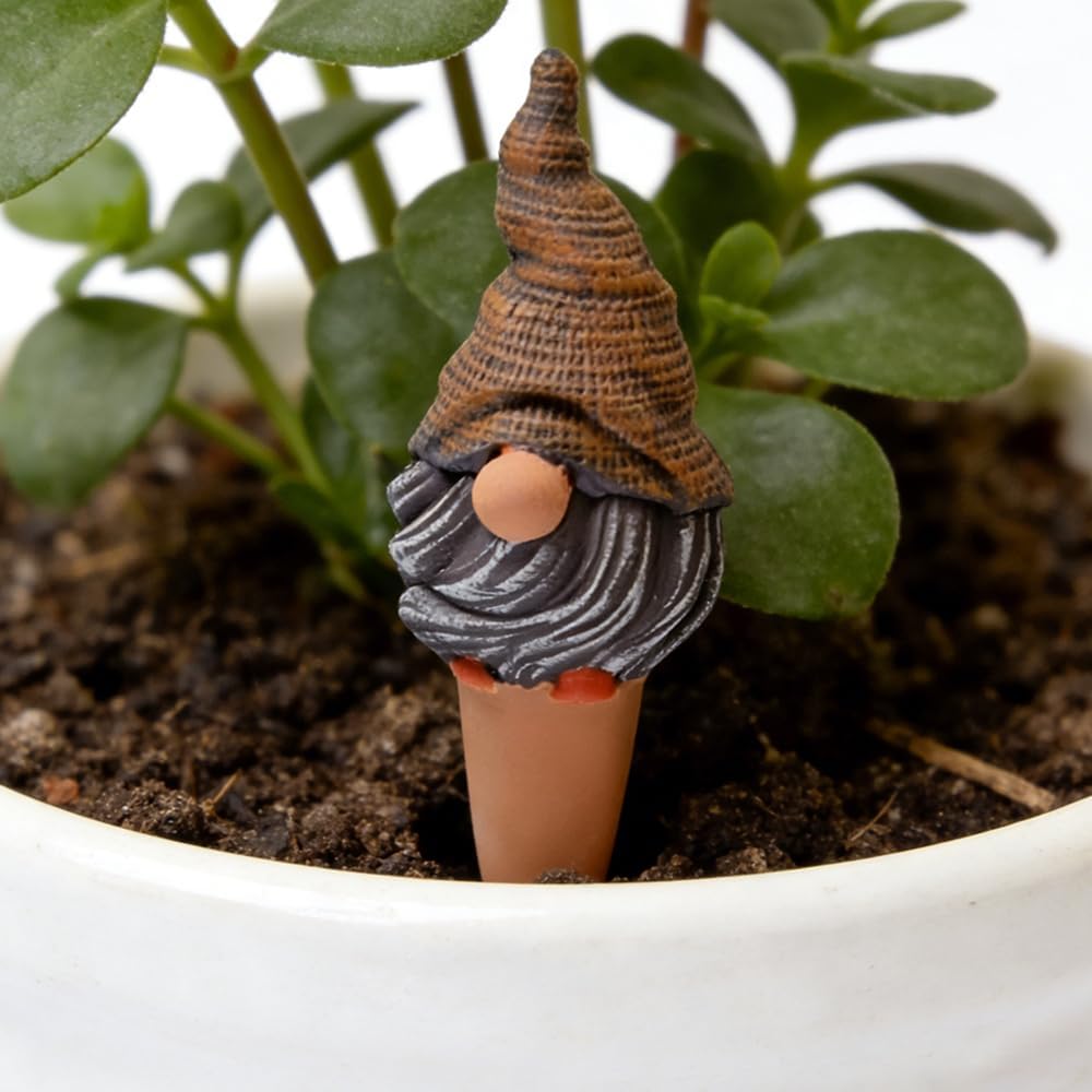 4 Pack Terracotta Watering Spikes, Vacation Self-Watering Planters Devices - Continuous Moisture with Slow Release
