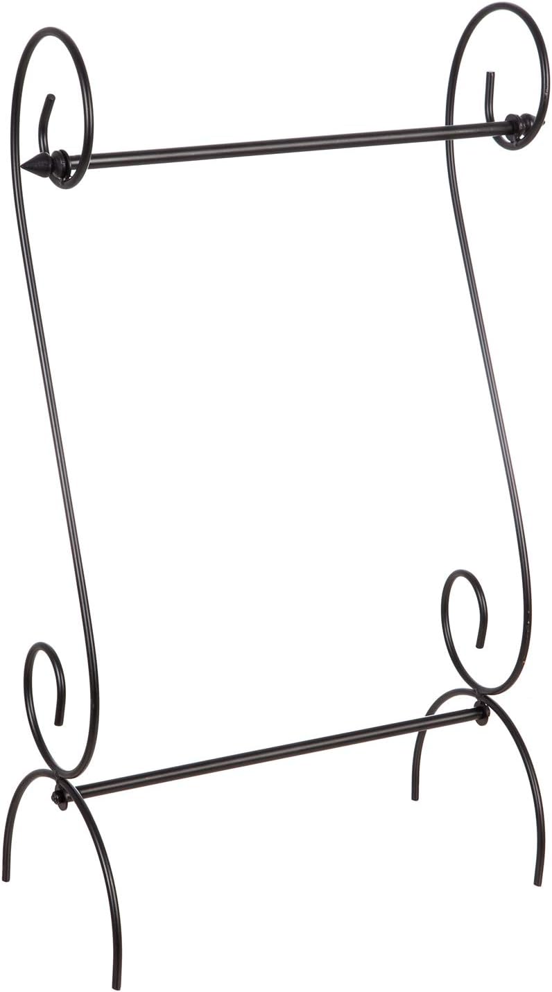 Evergreen Scroll American Garden Flag Stand | Premium Metal Iron Flag Holder Stand | Fits 12x18 Garden Flags for