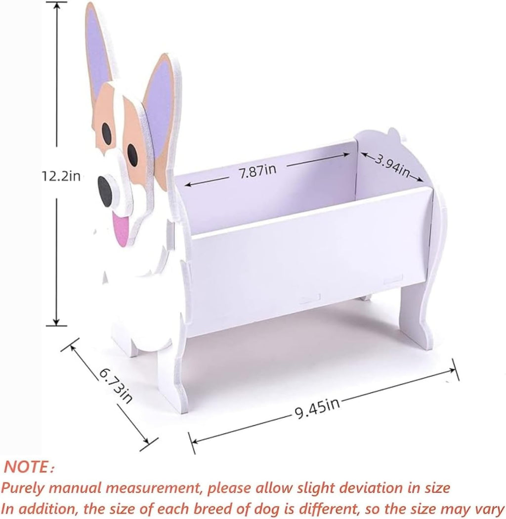 Corgi Dog Planter Pots, Animal Shaped Flower Pot | Cute Plant Gift for Women and Pet Lovers, Indoor Outdoor Garden Home