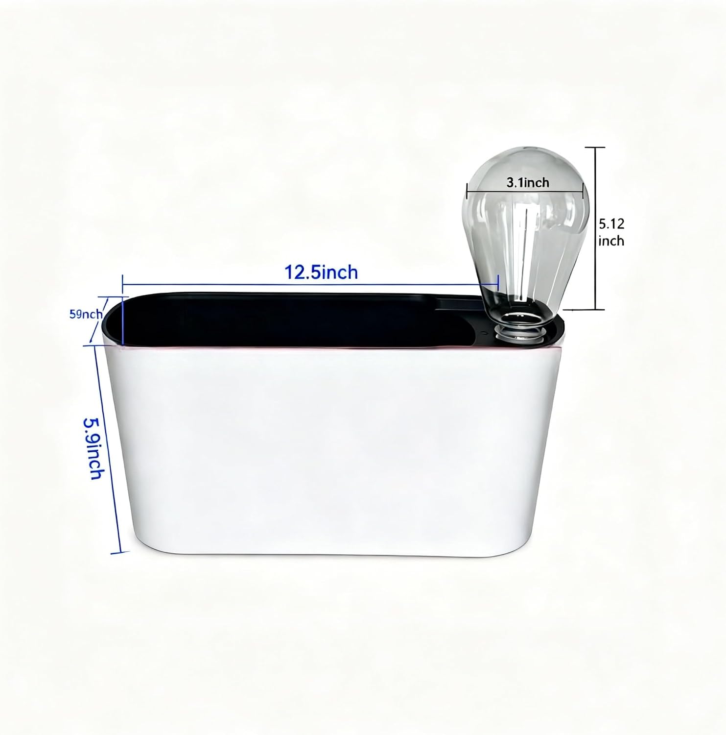 Self Watering Pots for Indoor Plants,12.5’’ Oval Planter with Lantern Type Water Storage Tank Level Indicators for