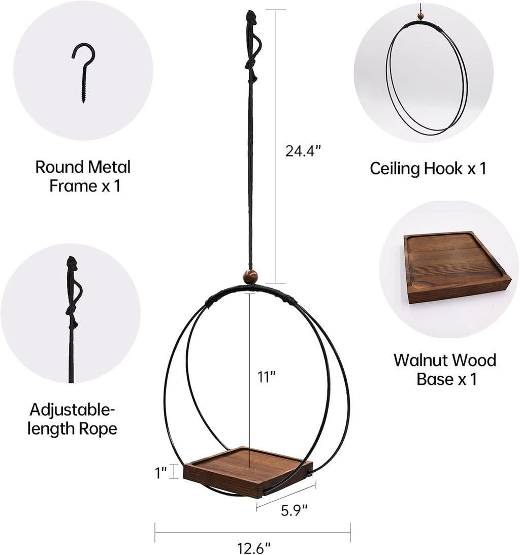 Adnkwolivt Hanging Planters for Indoor Plants - Plant Hanger Outdoor Pack of 2, Metal Plant Hanger Mid Century, Hanging