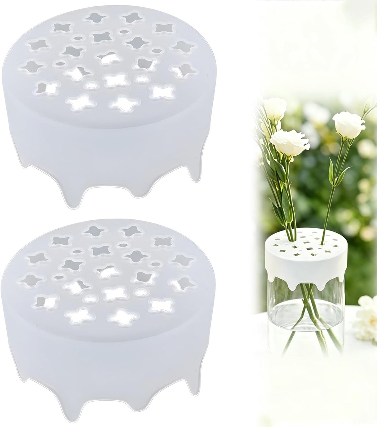Silicone Flower Arranging Grid, Reusable Flexible Floral Stem Holder
