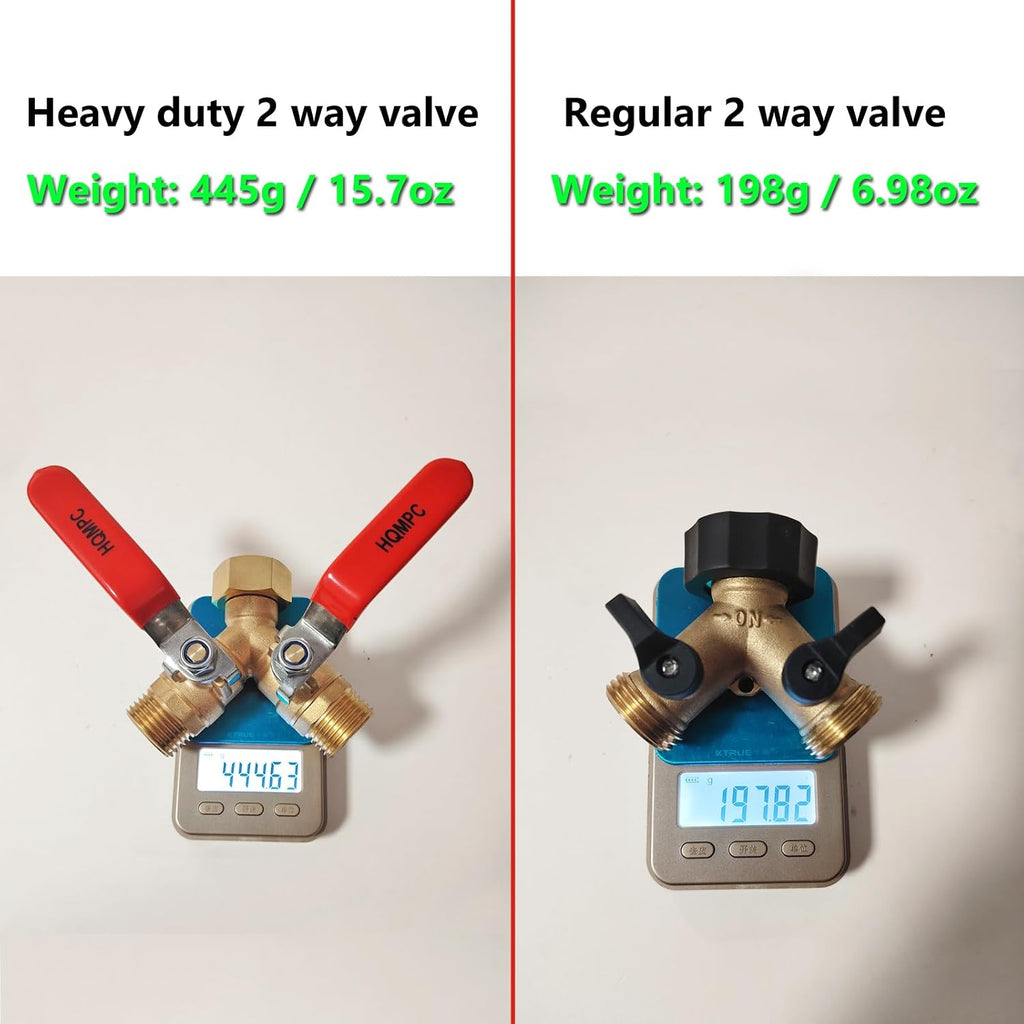 Garden Hose Y Valve Splitter 2 Way Heavy Duty Water Hose Y Splitter For garden lawn watering With Shut off Valves