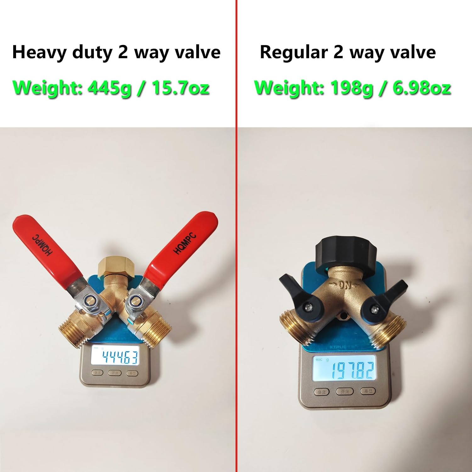 Garden Hose Y Valve Splitter 2 Way Heavy Duty Water Hose Y Splitter For garden lawn watering With Shut off Valves