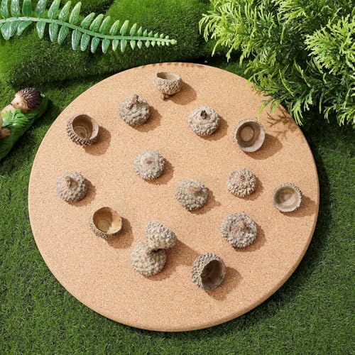 Ciieeo 100 Pcs Natural Acorn Caps - Light Brown Dried Botanical Vase Fillers for Home Decor | Rustic Plant Material for Autumn Wedding Thanksgiving and Christmas Ornaments