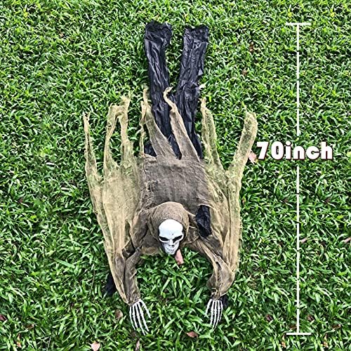 ESSENSON Halloween Zombie Groundbreaker, 65 Inch Skeleton Prop for Outdoor, Lawn, Yard, Patio Decoration, Graveyard Haunted House Decor