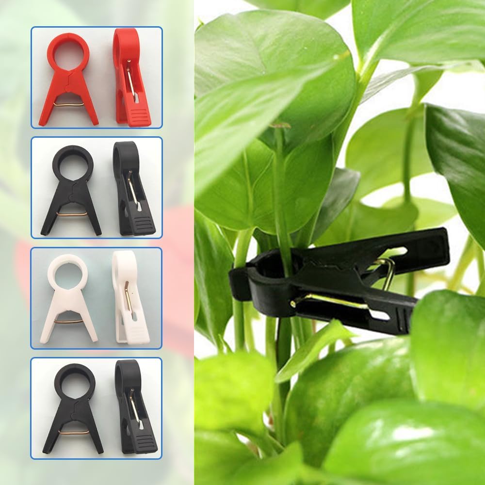 Plant Support Clips Reusable Garden Clips, Secured Plastic Plant Clips for Climbing Plants Outdoor, Plant Fixing Clips