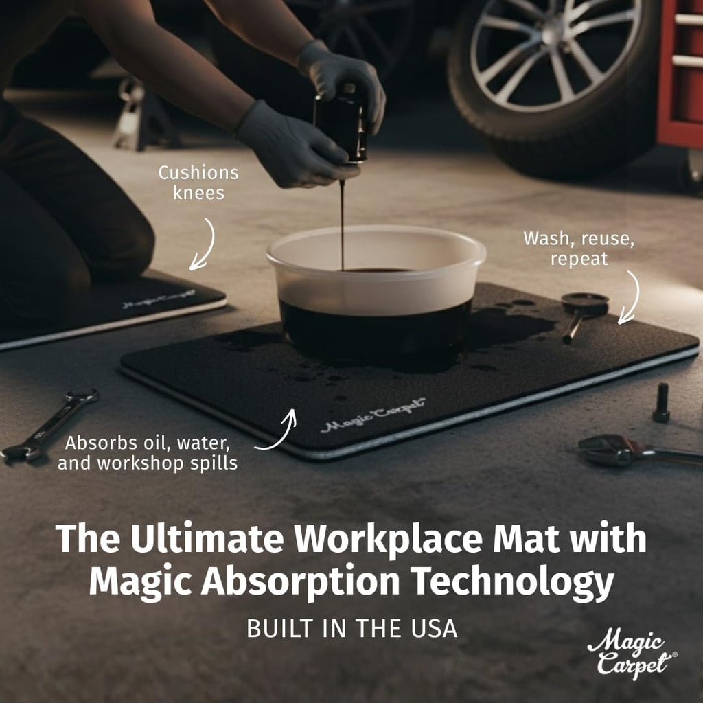Magic Carpet® DIY Absorbent Work & Surface Protection Mat, XL, 1-Pack | 25" x 38.75" | absorbs spills & cushions